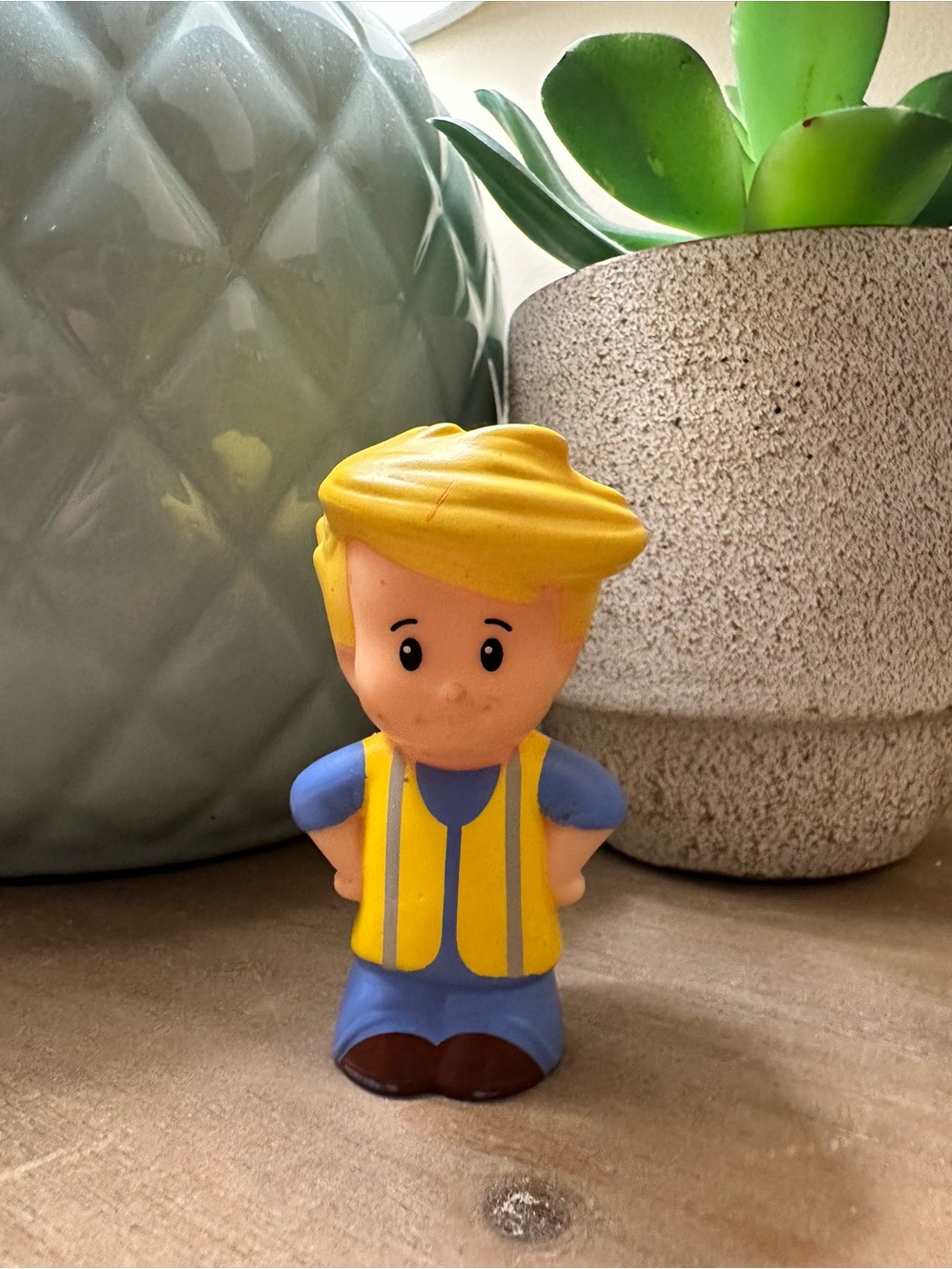 Fisher Price Little People Eddie Construction Worker/ Bus Driver/ Safety Vest